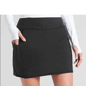 Athleta Action Skort In Dobby 14.5 black tennis golf pickleball XS